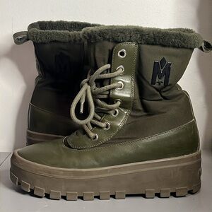 Mackage Hero W Shearling-Lined Winter Boots Size 38 US 8 in Army Green